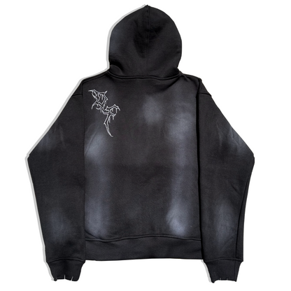 Cosmetic Void Zip-Up |Black Sun Washed