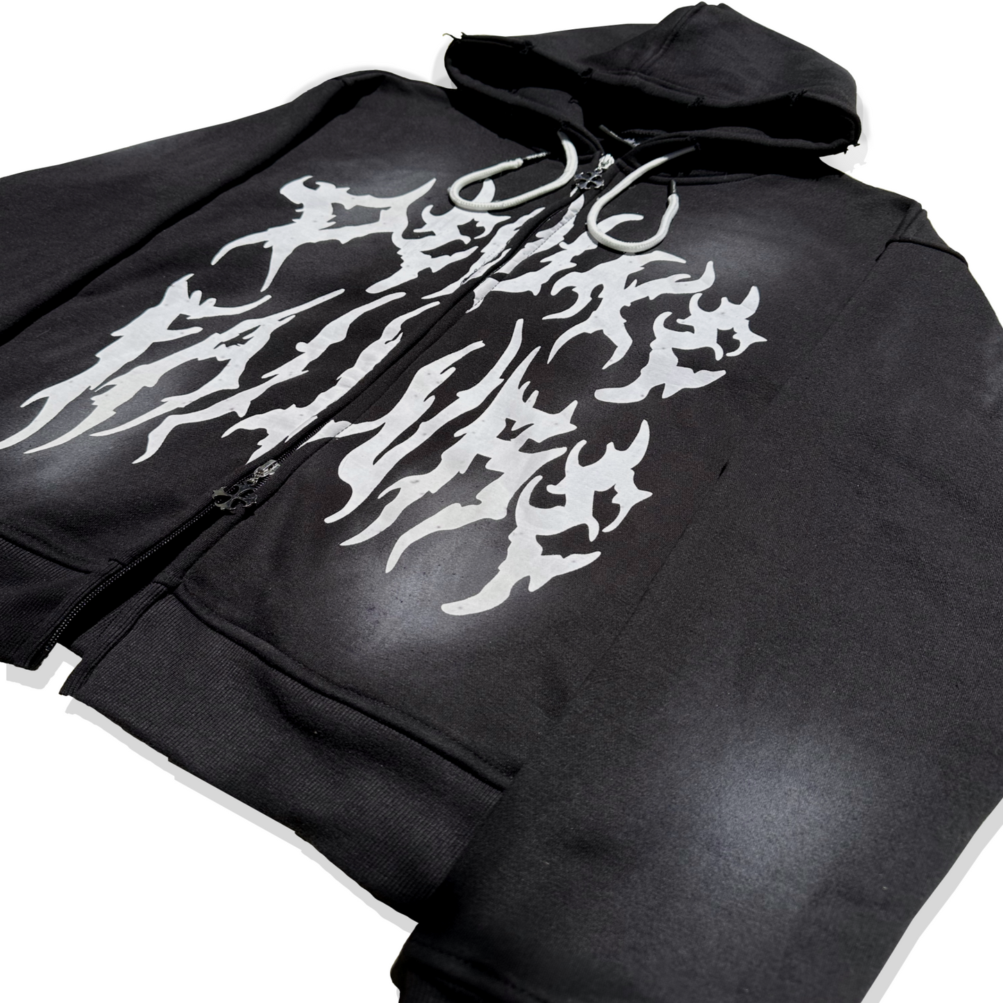 Cosmetic Void Zip-Up |Black Sun Washed