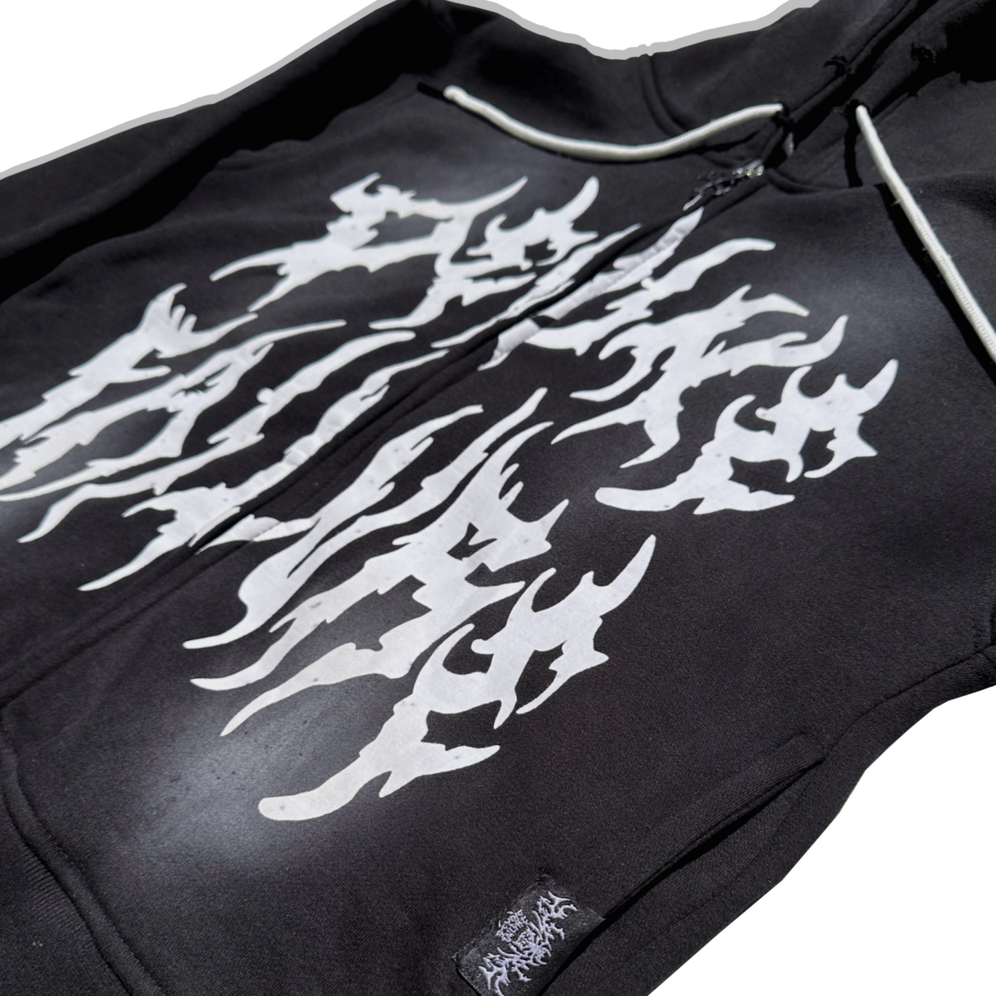 Cosmetic Void Zip-Up |Black Sun Washed
