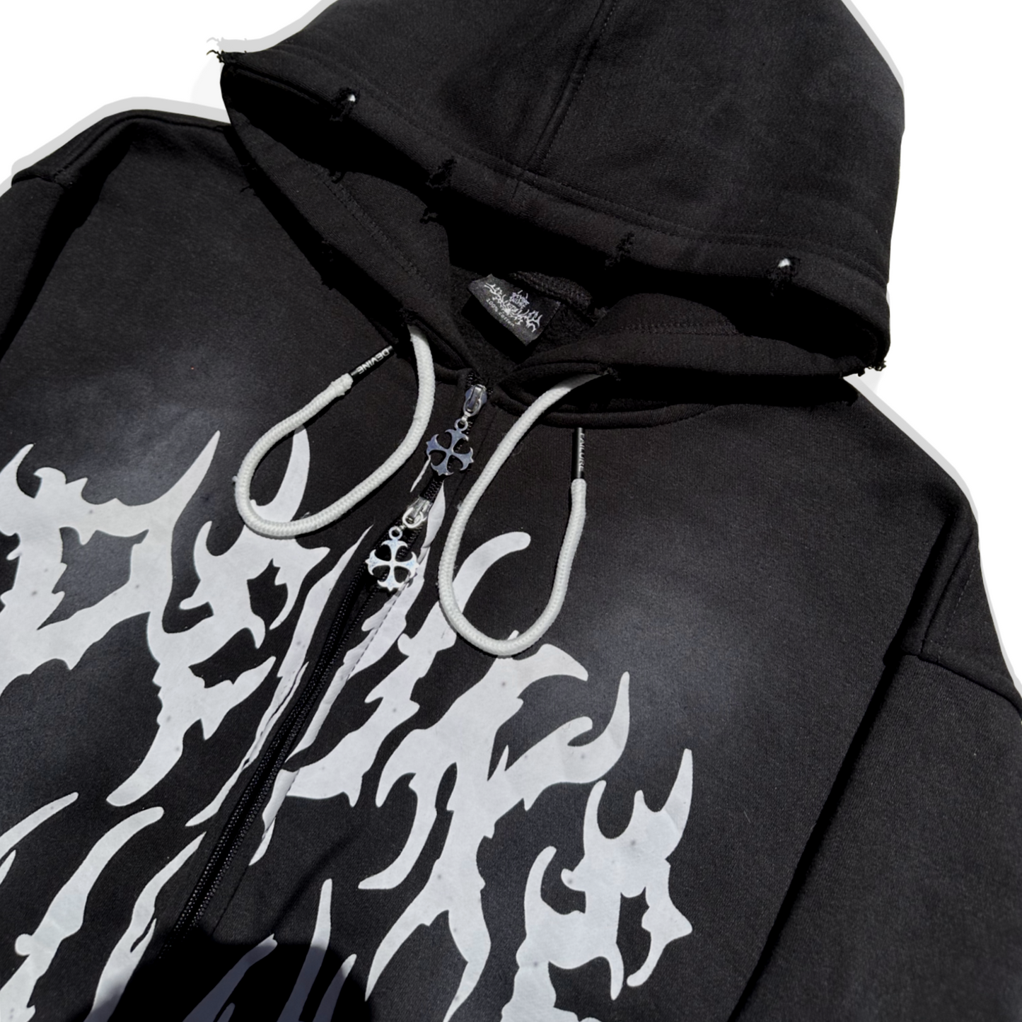 Cosmetic Void Zip-Up |Black Sun Washed