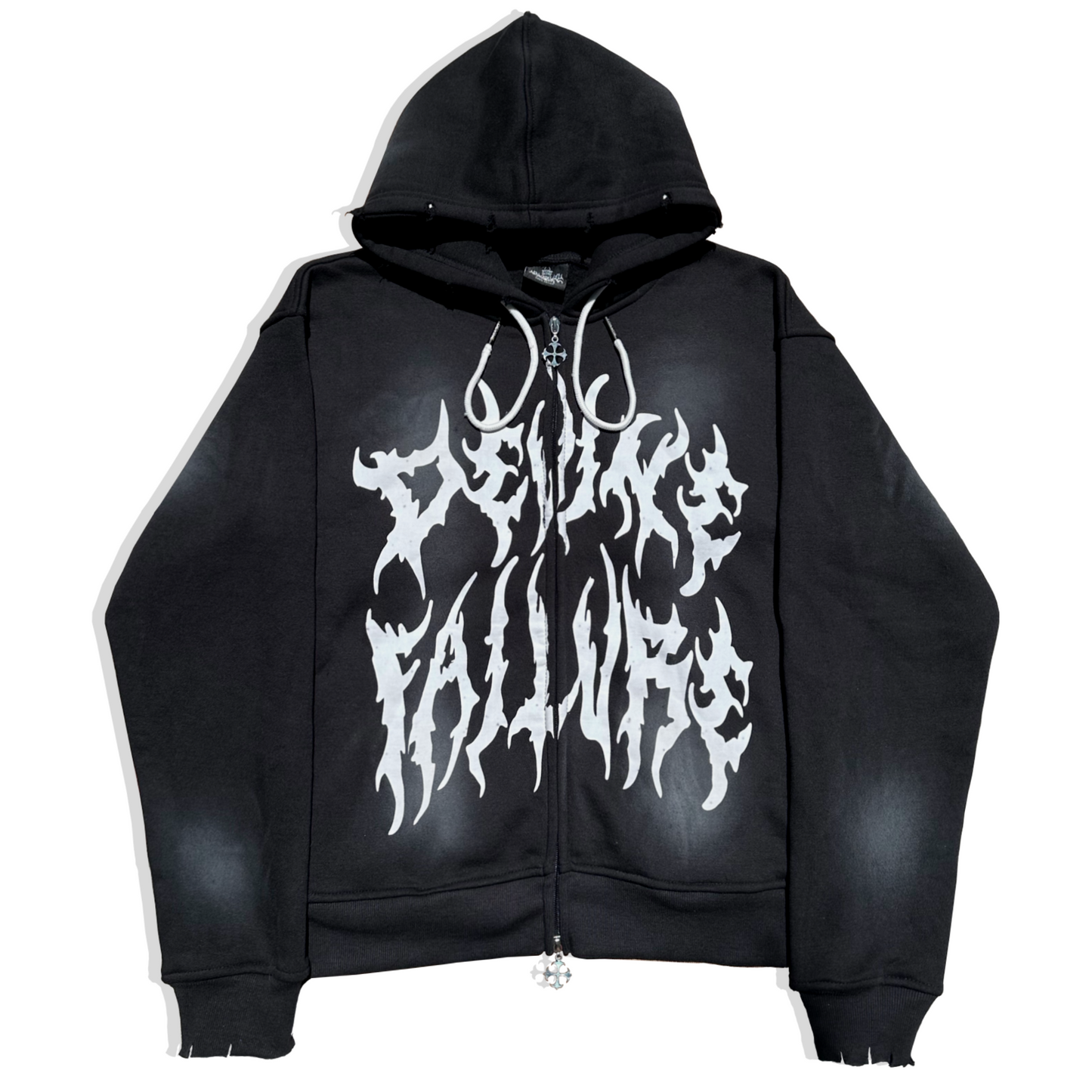 Cosmetic Void Zip-Up |Black Sun Washed